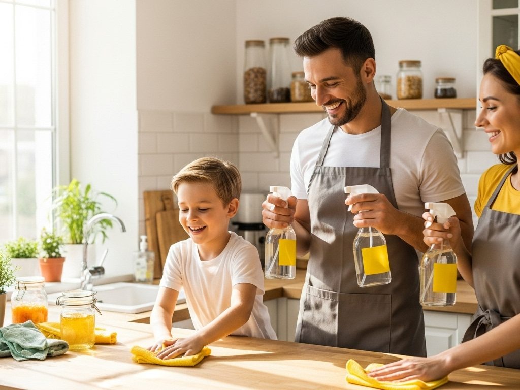 eco-friendly cleaning, green home, family cleaning